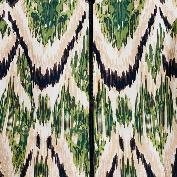 Preston & York Women’s Green Multi Zip Front Blazer Jacket Sz-10 - Picture 2 of 6